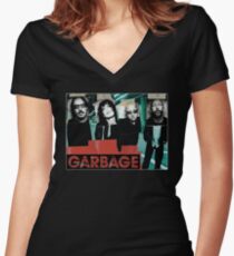 Garbage Tour 2016 Women's Fitted V-Neck T-Shirt