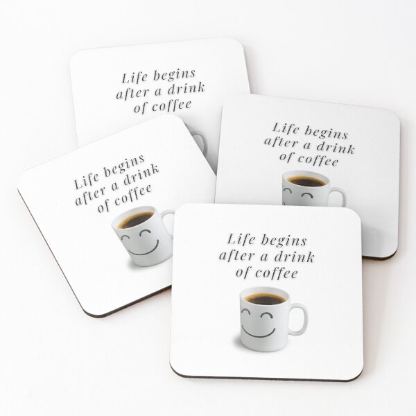 Item preview, Life begins after a drink of coffee design designed and sold by Lorets-Designs.