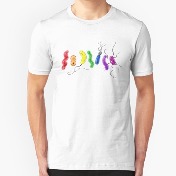 Pride Rainbow Bacteria Slim Fit T-Shirt