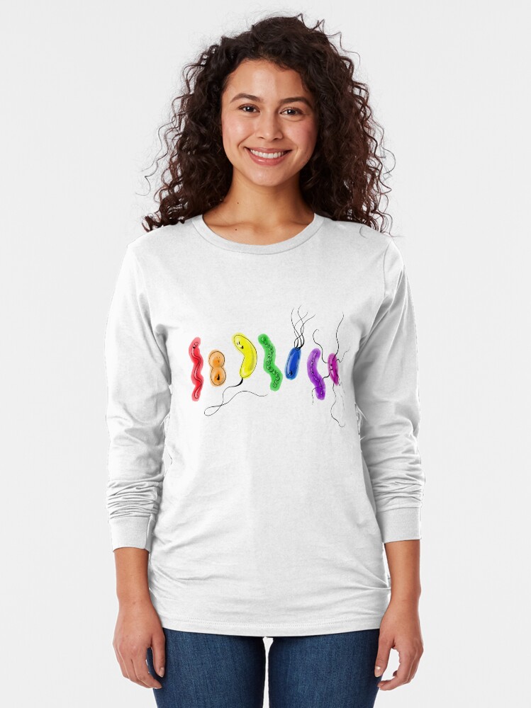 Alternate view of Pride Rainbow Bacteria Long Sleeve T-Shirt