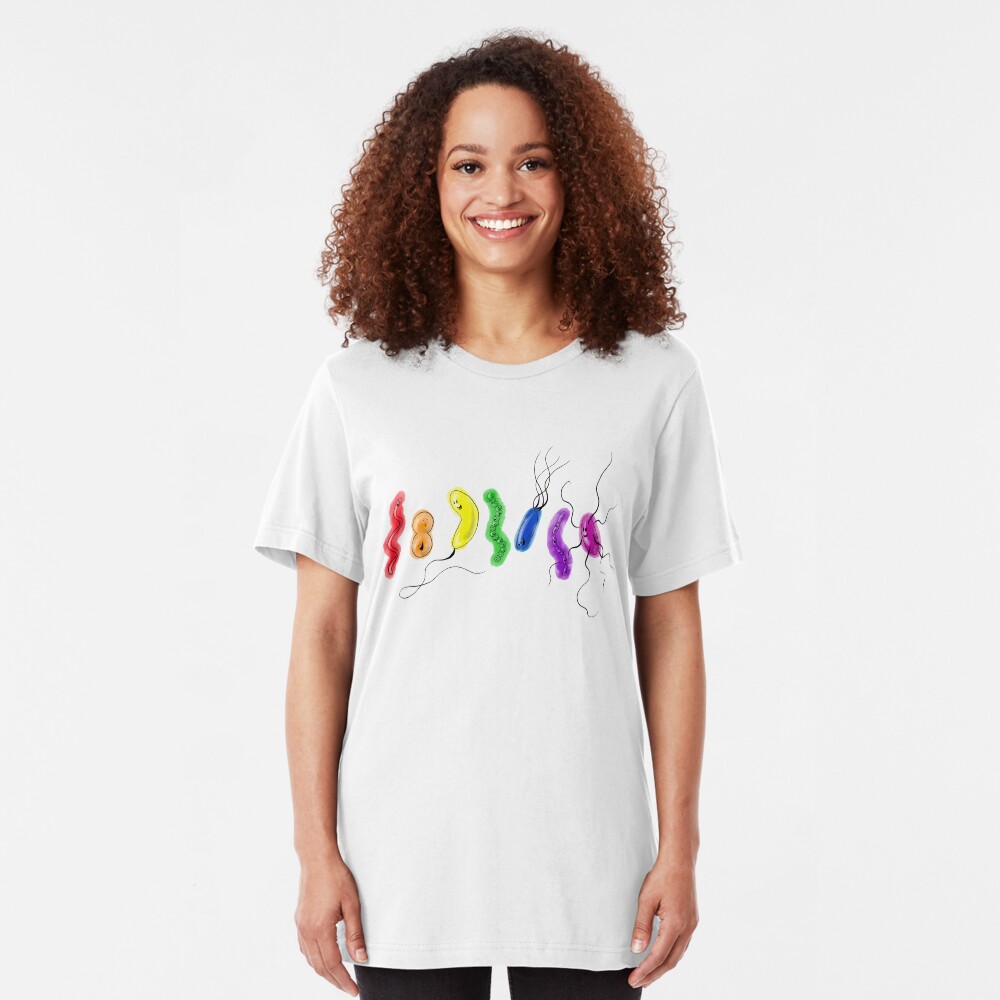 Pride Rainbow Bacteria Slim Fit T-Shirt