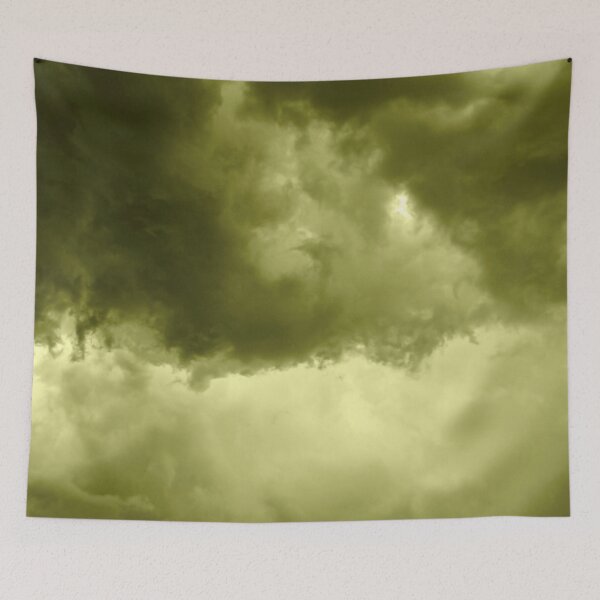 Item preview, Golden Yellow Dangerously menacing angry dark grey storm clouds designed and sold by James-Cole.