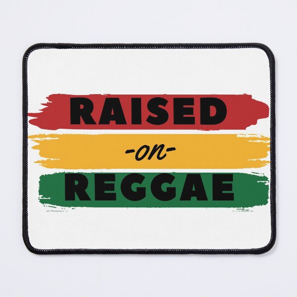 Item preview, Raised on Reggae Distressed Reggae Rasta Flag Colors designed and sold by RastaColors.