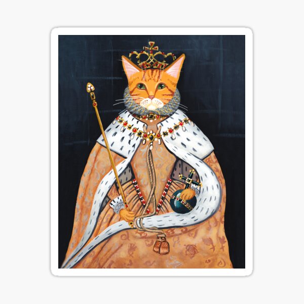 The Coronation - Elizabethan Cat Sticker
