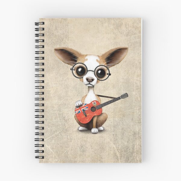 Item preview, Cute Chihuahua Playing Bermuda Flag Guitar designed and sold by JeffBartels.