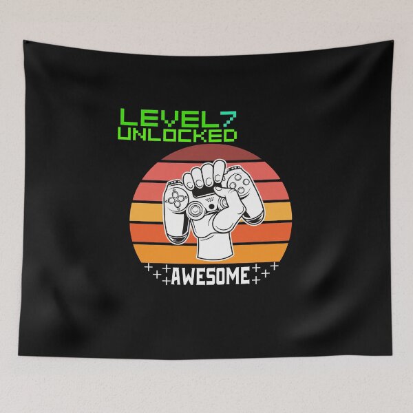 Item preview, Level 7 Unlocked Awesome 2014 Video Game 7th Birthday Gift  designed and sold by Zeus-Studio.