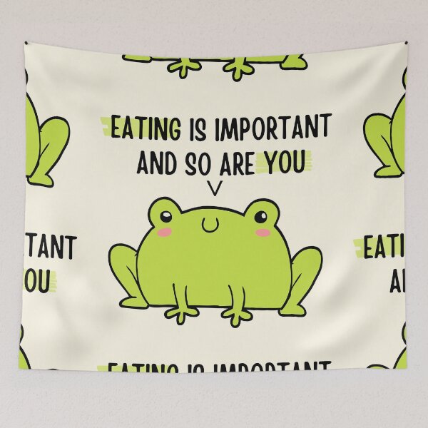 Item preview, Cute Frog Says: Eating Important and So Are You  designed and sold by ThoughtJumble.