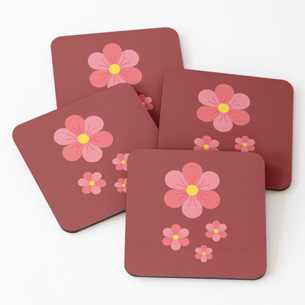 Item preview, Red and maroon Cute mini floral set designed and sold by Demask.