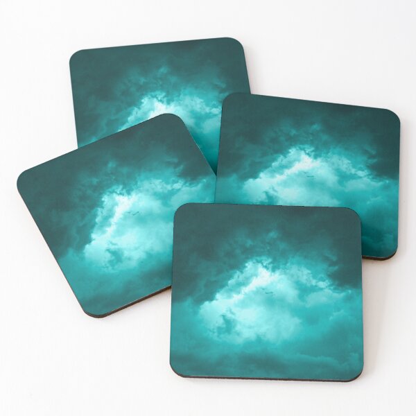 Item preview, Cyan Aqua Turbulent dark stormy clouds angry menacing and tormenting designed and sold by James-Cole.