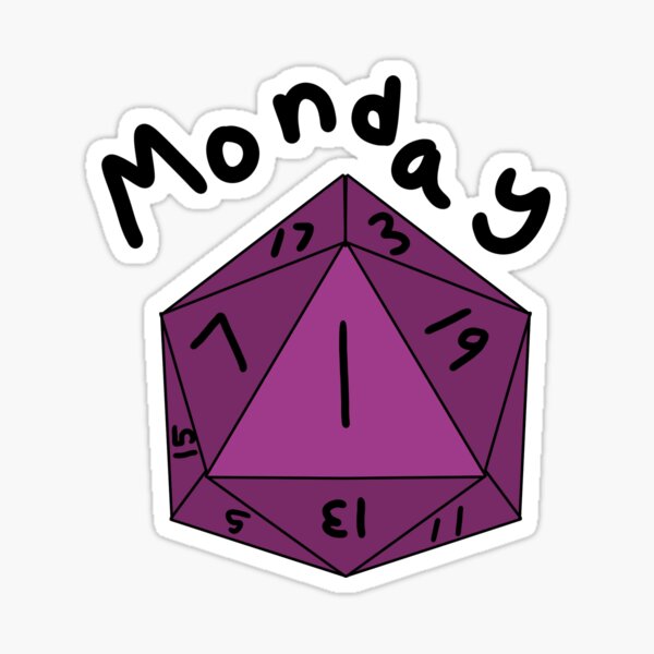 Monday in Pink! Sticker
