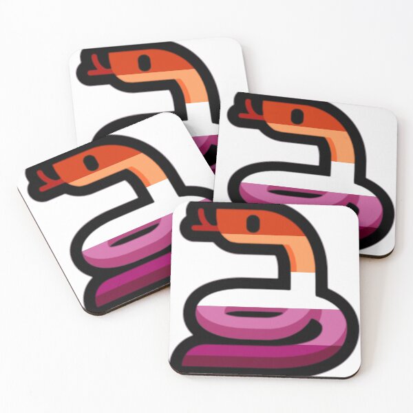 Item preview, Lesbian Pride Snake Emoji designed and sold by KingsnakeArt.