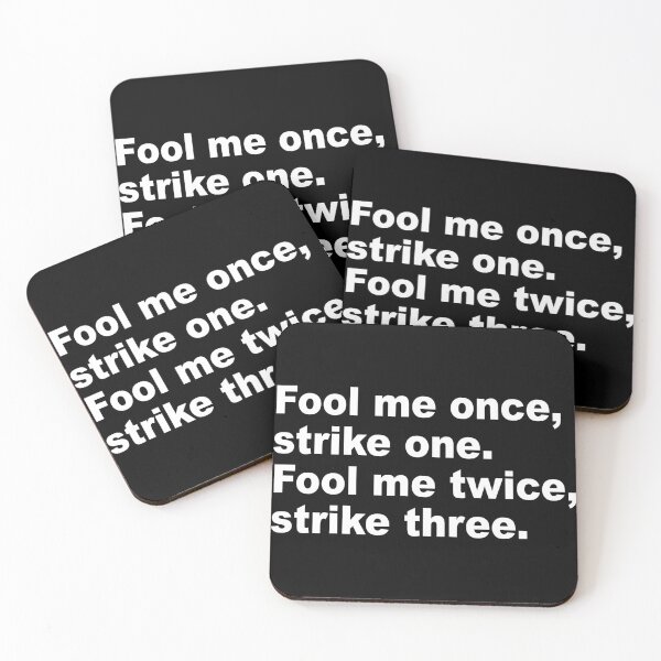 Item preview, Fool Me Once Office Quote designed and sold by capecodgoods.