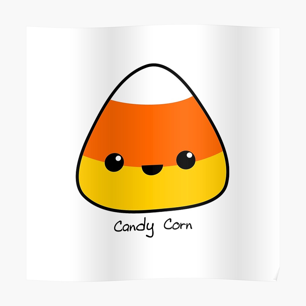 "Kawaii Candy Corn v1" Poster by justhappiling | Redbubble