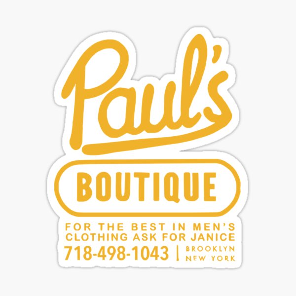 Sabotage Boutique Beastie Boys Old Style Name Pauls Sticker