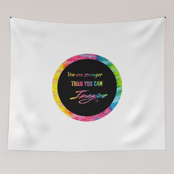 Item preview, You Have Got This, You Are Stronger Than You Can Imagine in tie dye font on black background  designed and sold by UncleStuScience.