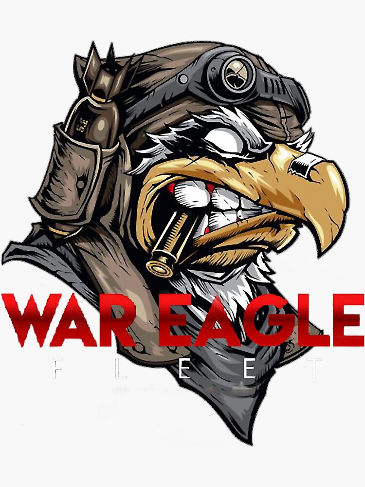 War Eagle Fleet Battle Eagle Sticker for Sale by SageJarc