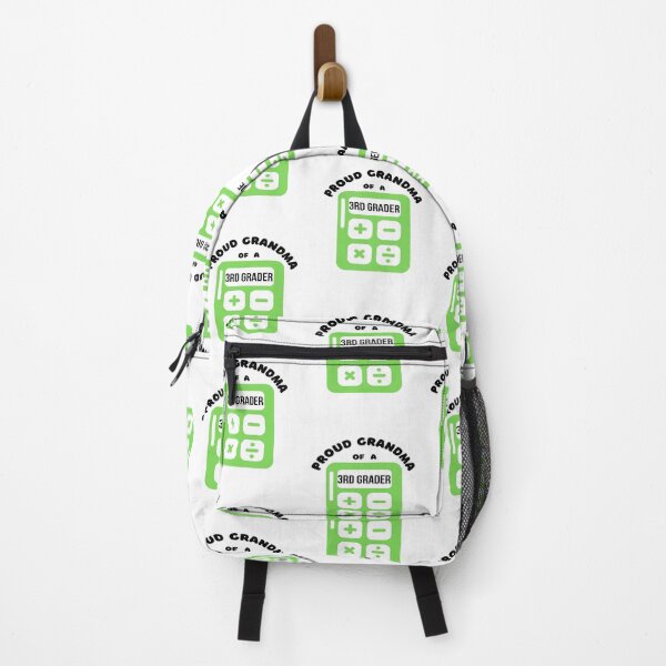 Item preview, proud grandma of a third grader, green calculator graphic designed and sold by Jessi-Sketches.