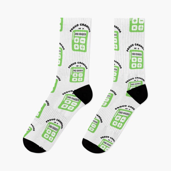 Item preview, proud grandma of a third grader, green calculator graphic designed and sold by Jessi-Sketches.