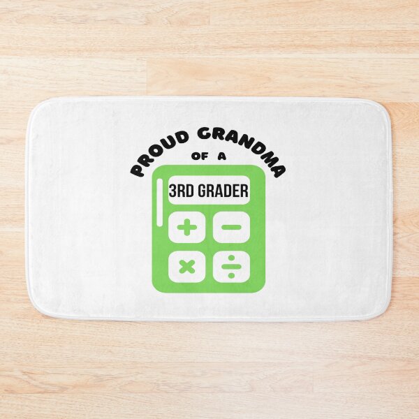 Item preview, proud grandma of a third grader, green calculator graphic designed and sold by Jessi-Sketches.