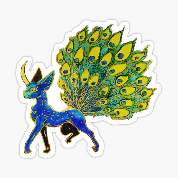 Peacock Serval Sticker