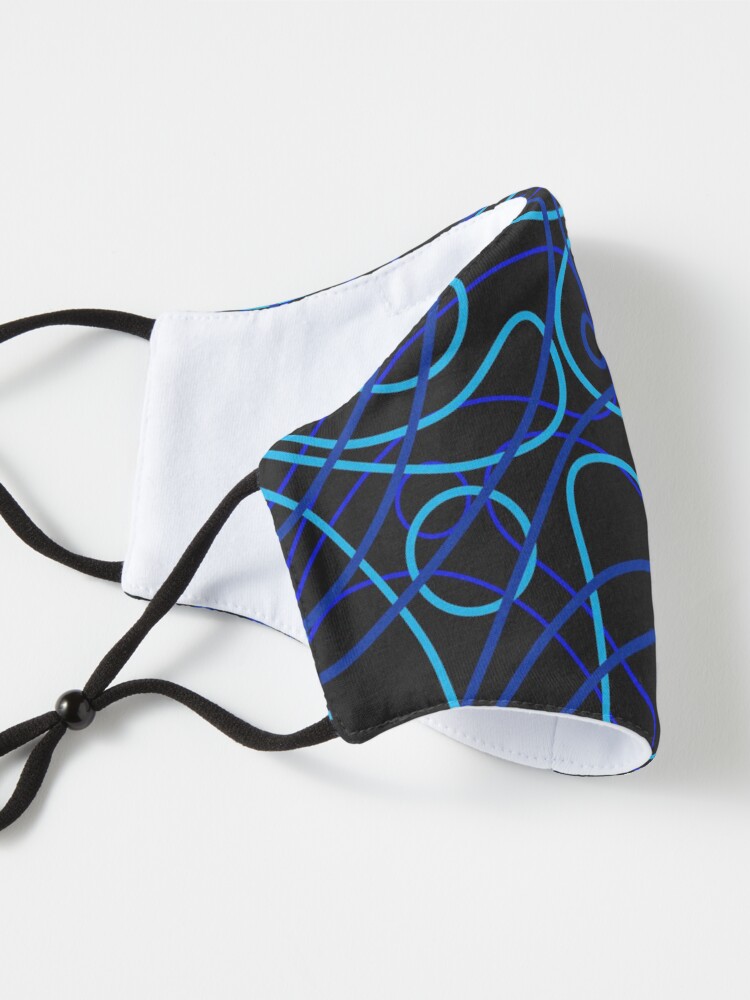 Alternate view of Faint - Blue Lines Abstract Mask