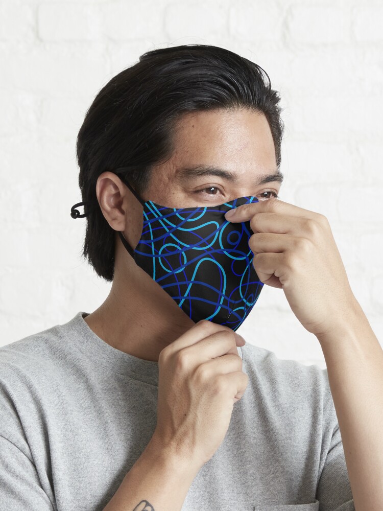 Alternate view of Faint - Blue Lines Abstract Mask