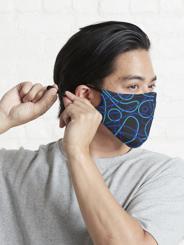 Alternate view of Faint - Blue Lines Abstract Mask