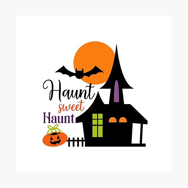 haunt sweet haunt sticker gift Photographic Print