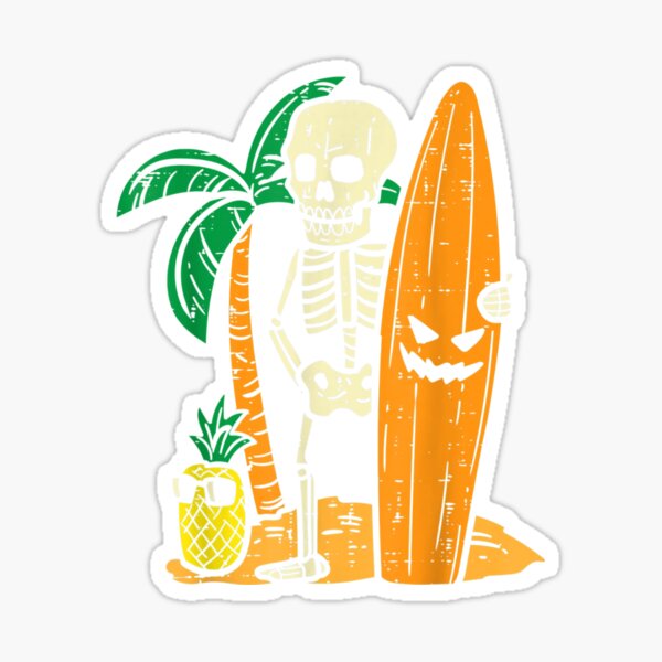 Item preview, Hawaii Surfer Skeleton Cool Chill Halloween Beach Men Boys designed and sold by bluechic89.