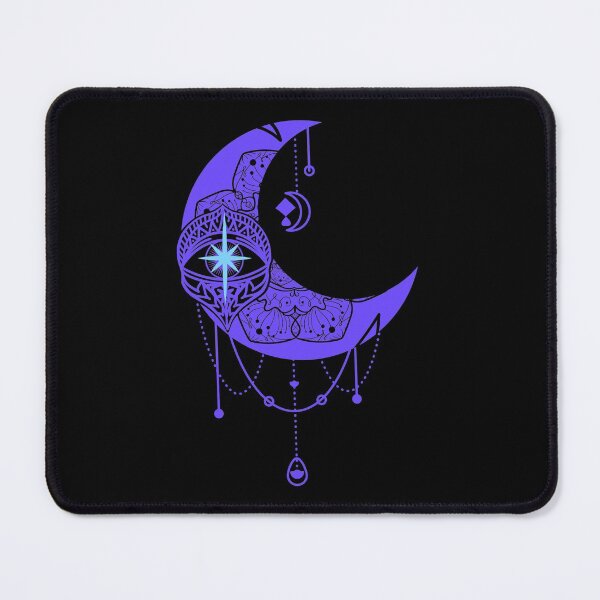 Item preview, Mandala Style Purple Crescent Moon Watchful Eye Design designed and sold by OnyxMoonDesigns.