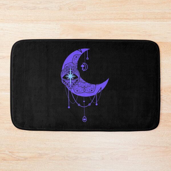 Item preview, Mandala Style Purple Crescent Moon Watchful Eye Design designed and sold by OnyxMoonDesigns.