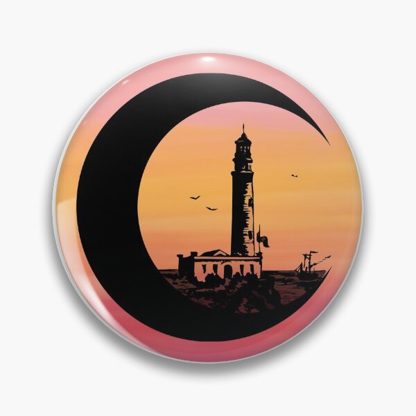 Artikelvorschau, Sonnenuntergang Mond Leuchtturm entworfen und verkauft von PeachyLitchi.