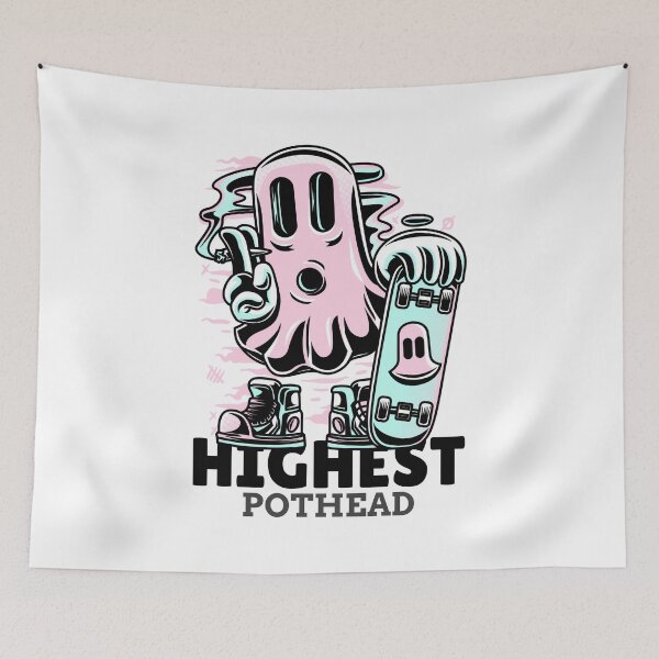 Aperçu de l'œuvre Pothead fantôme créée et vendue par PotheadTees.