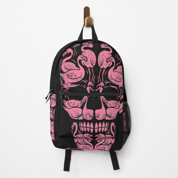 Item preview, Pink Flamingo Skull Breast Cancer Awareness Halloween Women designed and sold by bluechic89.