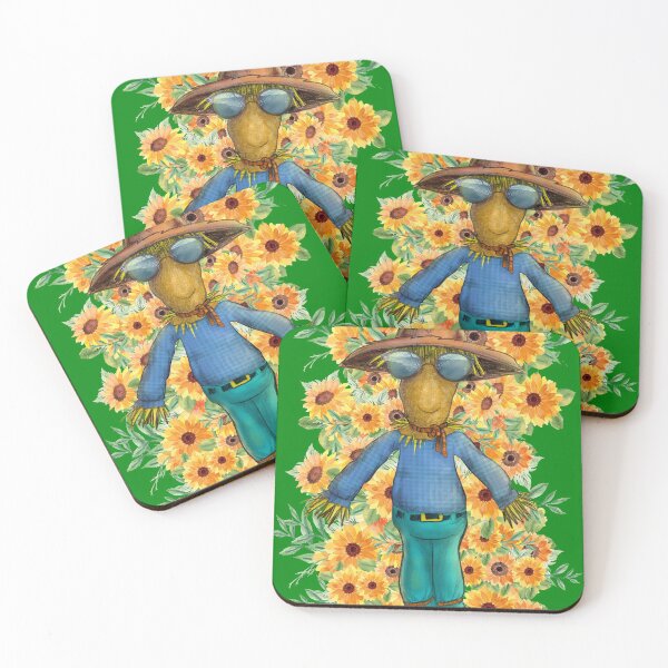 Item preview, Scarecrow with yellow flowers around it. designed and sold by Elnica.
