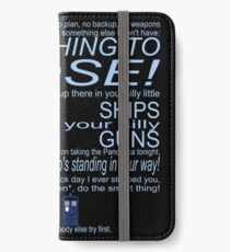 The Doctor's Speech at the Pandorica iPhone Wallet/Case/Skin