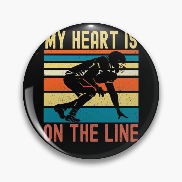 Item preview, My Heart Is On The Line Football Offense designed and sold by Fabvity.