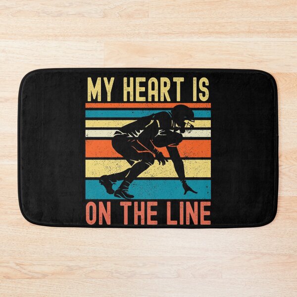 Item preview, My Heart Is On The Line Football Offense designed and sold by Fabvity.