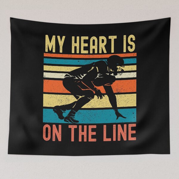 Item preview, My Heart Is On The Line Football Offense designed and sold by Fabvity.