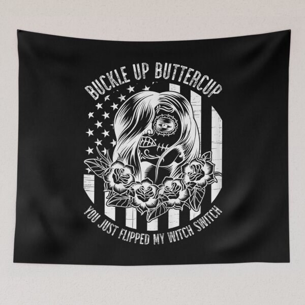 Item preview, Womens Halloween Buckle Up Buttercup You Just Flipped Witch Switch  designed and sold by DaiShop.