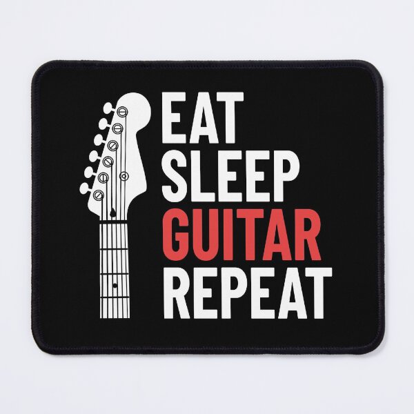 Item preview, Eat Sleep Guitar Repeat Electric Guitar Headstock Dark Theme designed and sold by nightsworthy.