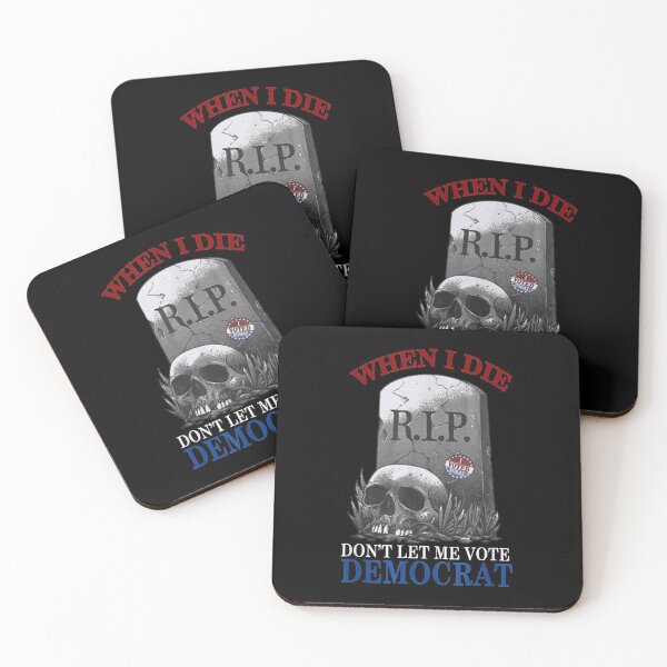 Item preview, Mens When I Die Don't Let Me Vote Democrate, RIP stone grave tee  designed and sold by JethroShop.