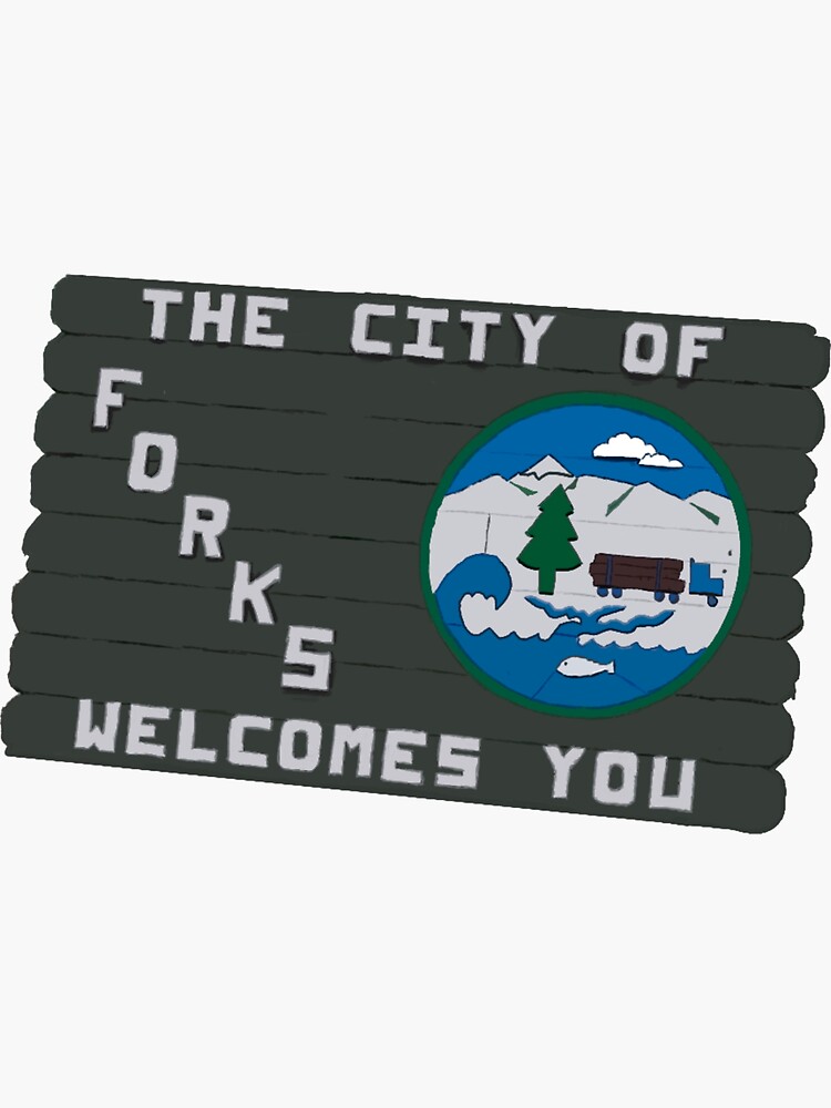"Twilight Forks Sign" Sticker for Sale by emifow Redbubble