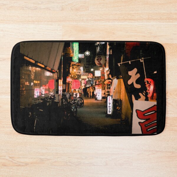 Item preview, Japanese street view at night, anime scene designed and sold by shodark.