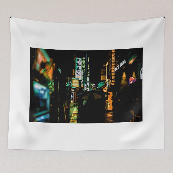 Item preview, Japanese street view at night, urban anime, anime street view, anime scene, best gift for japan lovers, designed and sold by shodark.