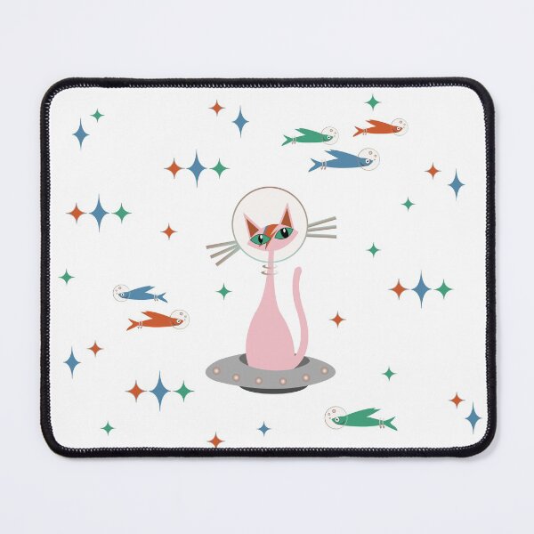 Item preview, Bowie Space Kitty on White designed and sold by 7SistersGraphX.