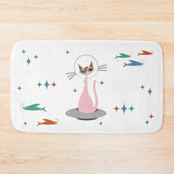 Item preview, Bowie Space Kitty on White designed and sold by 7SistersGraphX.