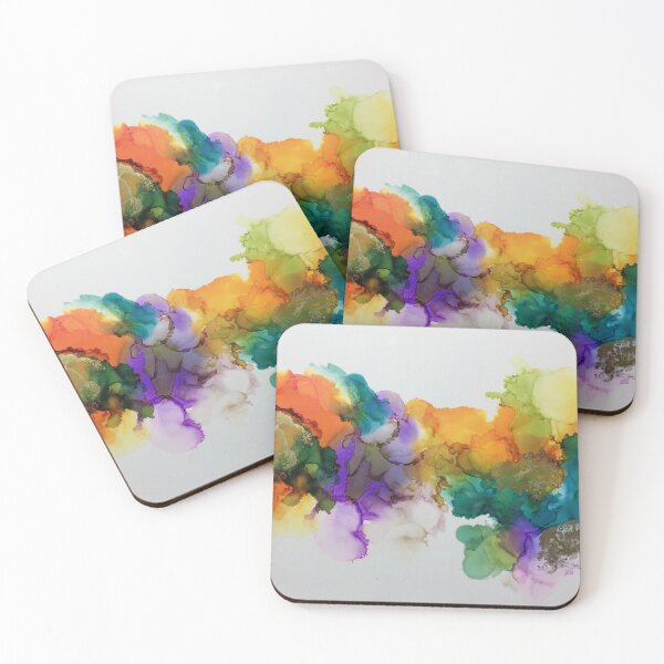 Item preview, Tropical Infusion abstract alcohol ink artwork designed and sold by jomcnz.