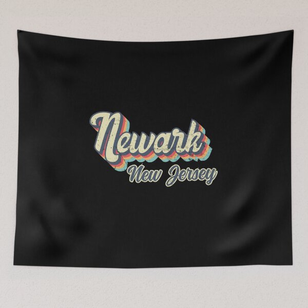 Item preview, Newark city New Jersey Retro Vintage 70s rainbow designed and sold by Teelogic.