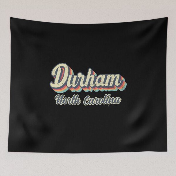 Item preview, Durham city North Carolina Retro Vintage 70s rainbow designed and sold by Teelogic.